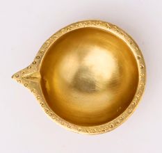 Brass Round Shaped Diwali Oil Lamp Diya