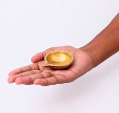 Brass Round Shaped Diwali Oil Lamp Diya