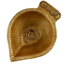 Shubh Labh Om Brass Oil Lamp Diwali Diya