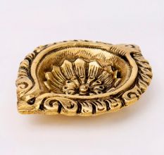 Designer Round Brass Oil Lamp Festive Diya