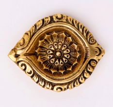 Designer Round Brass Oil Lamp Festive Diya