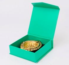Designer Round Brass Oil Lamp Festive Diya
