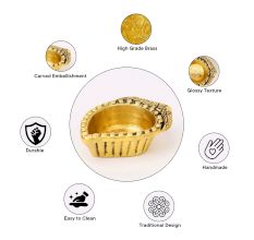 Brass Mango Shaped Oil Lamp Gifting Diya
