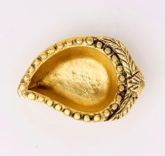 Brass Mango Shaped Oil Lamp Gifting Diya