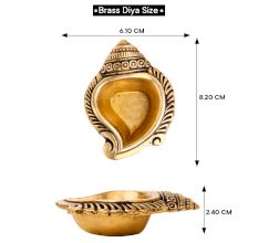 Brass Decorative Conch Shaped Oil Lamp
