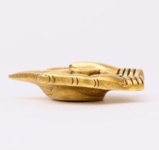 Brass Lady Hand Holding Oil Lamp Diya