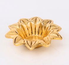 Hindu religious Brass Open Flower Oil Lamp