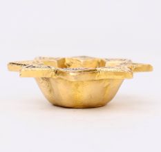 Hindu religious Brass Open Flower Oil Lamp