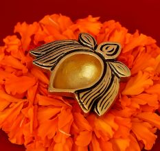Brass Lotus Flower Oil Diya Lamp Festival Decoration