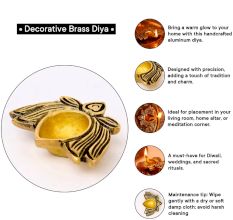 Brass Lotus Flower Oil Diya Lamp Festival Decoration