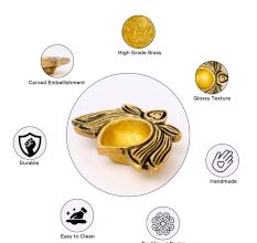 Brass Lotus Flower Oil Diya Lamp Festival Decoration