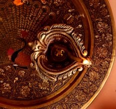 Brass Heart Shaped Oil Lamp Diya For Diwali Festival