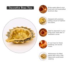 Brass Flower Bud Home Temple Mandir For Diwali Decoration