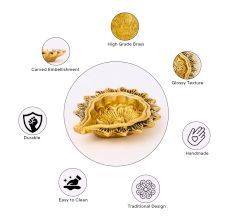 Brass Flower Bud Home Temple Mandir For Diwali Decoration