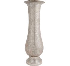 Brass Vase With Fine Floral Engraving