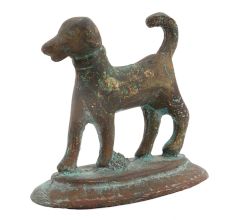 Brass Wild Dog With Short Tail For Home Decoration