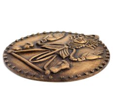Round Brass Himalayan Art Wall Hanging Plate