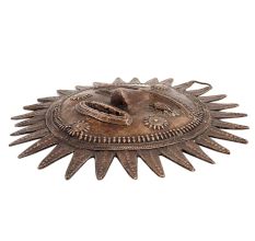 Brass Tribal Sun Face Wall Hanging