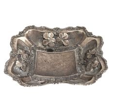 Silver Fruit Tray In White Metal