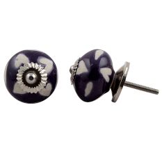 Purple Etched Ceramic Knob 47