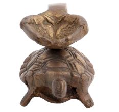 Akhanad Brass Oil Diya On Turtle Back