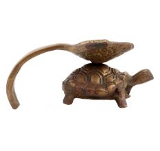 Akhanad Brass Oil Diya On Turtle Back