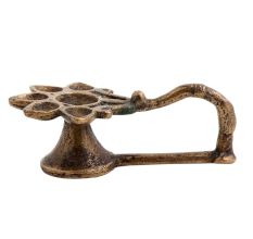 Handmade Brass Flower Shape Oil Lamp