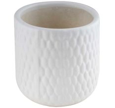 Small U Shaped White Ceramic Planter