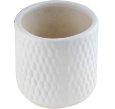 Small U Shaped White Ceramic Planter