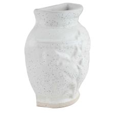 White Ceramic Planter Pot Witih Small Black Dots