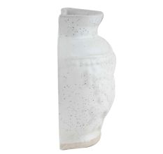 White Ceramic Planter Pot Witih Small Black Dots