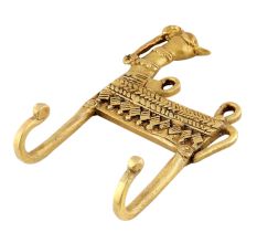 Hand Made Brass Camel Shaped Twin Hooks