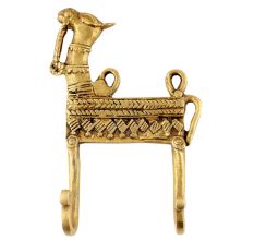 Hand Made Brass Camel Shaped Twin Hooks