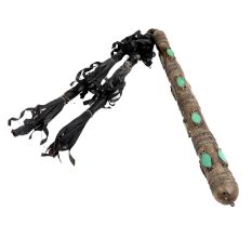 Horse Hunter with  enamel work With Braided Suede Leather Straps