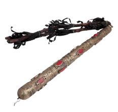 Horse Hunter with Red enamel work With Braided Suede Leather Straps