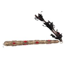 Horse Hunter with Red enamel work With Braided Suede Leather Straps