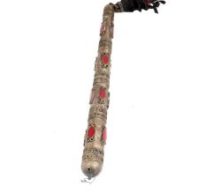 Horse Hunter with Red enamel work With Braided Suede Leather Straps