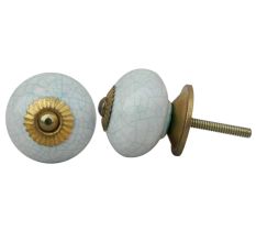White Green Crackle Ceramic Drawer Knob Online