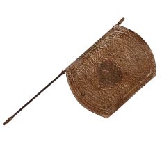 Hand carved Pooja Fan With Handle For Temple