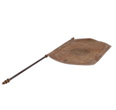 Hand carved Pooja Fan With Handle For Temple