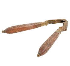 Kashmiri Brass Nut Cracker With Wooden Handle