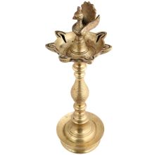 Brass Peacock South Indian Oil Lamp Diwali Decoration