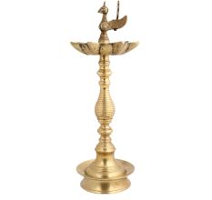 Brass Peacock South Indian Oil Lamp Diwali Decoration