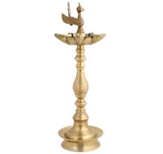 Brass Peacock South Indian Oil Lamp Diwali Decoration
