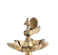 Brass Peacock South Indian Oil Lamp Diwali Decoration