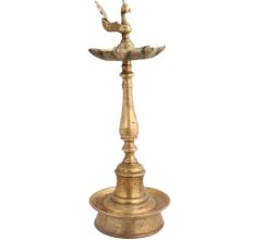 Traditional Peacock South Indian Oil Lamp