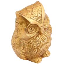 Golden Brass Owl Paper Weight