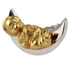 Baby Sleeping on Moon Iron Aluminium Cabinet Knobs