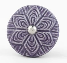 Grey Wheel Flower Knob