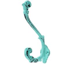 Antique Sea Green Iron Hook